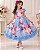 Vestido Bella Child Vanessa Florido Azul - Imagem 1