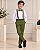 Conjunto Meninos Miss Cherry Leo Suspensorio Verde Oliva - Imagem 1