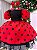 Vestido Banana Club Melody Vermelho Poa Preto - Imagem 4