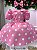 Vestido Banana Club Melody Rosa Poa Branco - Imagem 4