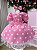 Vestido Banana Club Melody Rosa Poa Branco - Imagem 2