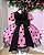 Vestido Banana Club Melody Rosa Poa Preto - Imagem 5