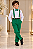 Conjunto Meninos Miss Cherry Leo Suspensorio Verde Bandeira - Imagem 1