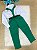 Conjunto Meninos Miss Cherry Leo Suspensorio Verde Bandeira - Imagem 4