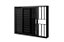 VENEZIANA DE CORRER PRETA 3 FOLHAS COM GRADE COD. 1524 - Imagem 1