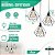 Pendente luminária lustre aramado diamante preto - Imagem 3