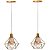 Kit 2 Pendentes Lustre Luminária Aramado Diamante - Imagem 4