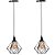 Kit 2 Pendentes Lustre Luminária Aramado Diamante - Imagem 5