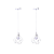 Kit 2 Pendentes Lustre Luminária Aramado Diamante - Imagem 2