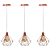 Kit 3 Pendentes Lustre Luminária Aramado Diamante - Imagem 3