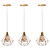 Kit 3 Pendentes Lustre Luminária Aramado Diamante - Imagem 4