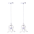 Kit 2 Pendente Luminária Lustre Aramado Tulipa - Imagem 2