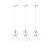 Kit 3 Pendente Luminária Lustre Aramado Tulipa - Imagem 2