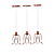 Kit 3 Pendente Luminária Lustre Aramado Tulipa - Imagem 3