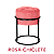 Puff Argola Decoração Base Preta - Imagem 3