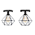 Kit 2 Lustres De Teto Industrial Plafon Aramado Diamante - Imagem 3