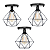 Kit 3 Lustres De Teto Industrial Plafon Aramado Diamante - Imagem 2