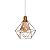 Pendente Luminária Lustre Aramado Diamante - Imagem 3