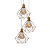 Triplo Pendente Luminária Diamante - Imagem 3