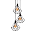 Triplo Pendente Luminária Diamante - Imagem 6