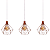 Kit 3 Pendentes Lustre Luminária Aramado Diamante - Imagem 7