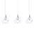 Kit 3 Pendentes Lustre Luminária Aramado Diamante - Imagem 9