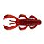 Isca artificial Crawly Pure Strike com 2 unidades Cor Red Black Red Flake - Imagem 1