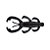 Isca artificial Crawly Pure Strike com 2 unidades Cor Black Red Flake - Imagem 1