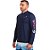 Camiseta Fishing Co Masculina com Ziper UPF50+ Cor Marinho - Imagem 1