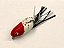Isca Artificial Bad Line Jetfire 6,2 cm 12,8 gr Cor 01 Branco Cabeça Vermelha - Imagem 1