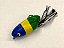 Isca Artificial Bad Line Jetfire 6,2 cm 12,8 gr Cor 110 Tricolor Azul-Amarelo-Verde - Imagem 1