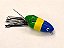 Isca Artificial Bad Line Jetfire 6,2 cm 12,8 gr Cor 110 Tricolor Azul-Amarelo-Verde - Imagem 3