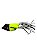 Isca Artificial Bad Line Speed Bad 4,9 cm 9,1 gr cor 27 Amarelo Flúor Cabeça Preta - Imagem 2