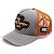 Boné Trucker Bad Fish Cor 720 Cinza e Laranja - Imagem 1