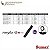 Vara para Carretilha Sumax Scorpion Phantom 6'6" (1,98m) 10-20 Libras VSCP-664MH (4 partes) - Imagem 2