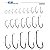 Anzol Marine 4330 Super Strong Black Nickel Cartela - Imagem 2