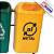 Kit Lixeira Coleta Seletiva 50L Poste Suporte de Metal Bralimpia KTLX50FR - Imagem 5
