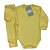 Conjunto body manga longa e calça amarelo - Imagem 1
