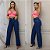 Calça jeans Wide Leg Pantalona azul básica lisa cintura alta - Imagem 1