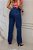 Calça jeans Wide Leg Pantalona azul básica lisa cintura alta - Imagem 9
