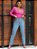 Calça jeans mom feminina clara básica lisa - Imagem 7