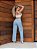 Calça jeans feminina Wide Leg clara rasgada cintura alta - Imagem 3