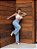 Calça jeans feminina Wide Leg clara rasgada cintura alta - Imagem 9
