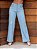 Calça jeans feminina Wide Leg clara rasgada cintura alta - Imagem 2
