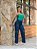 Calça jeans feminina Wide Leg azul rasgada cintura alta - Imagem 9