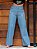 Calça jeans feminina Wide Leg básica clara cintura alta - Imagem 2