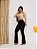Calça jeans flare preta rasgada com bolsos funcionais - Imagem 9
