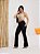 Calça jeans flare preta rasgada com bolsos funcionais - Imagem 5