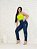 Calça jeans mom boyfrend azul rasgada feminina - Imagem 9