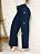 Calça jeans Wide Leg azul rasgada cintura alta - Imagem 6